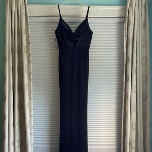 Princess Polly Satin Black Gown